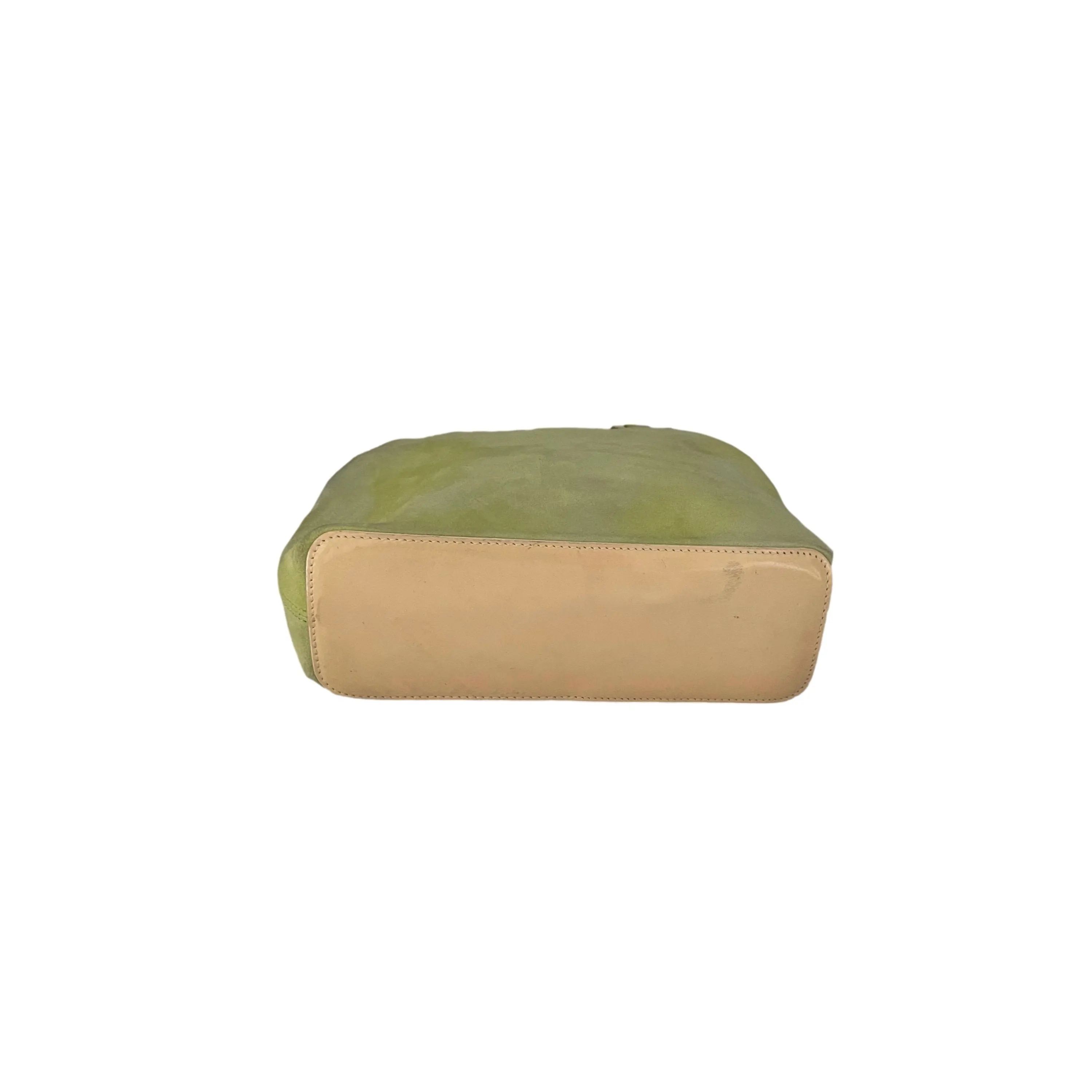 Celine Lime Green Suede Top Handle Bag