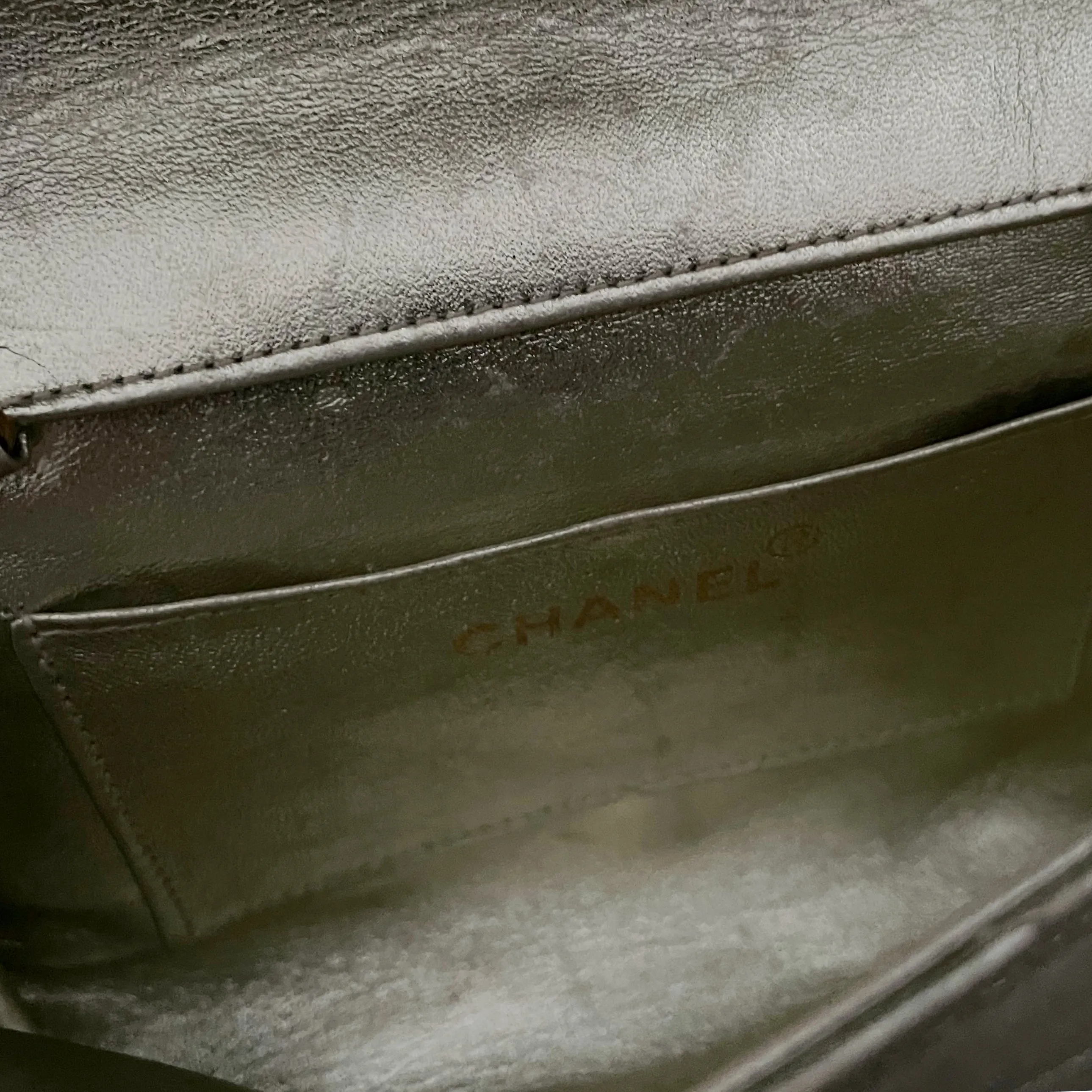 Chanel Gold Mini Logo Chain Bag