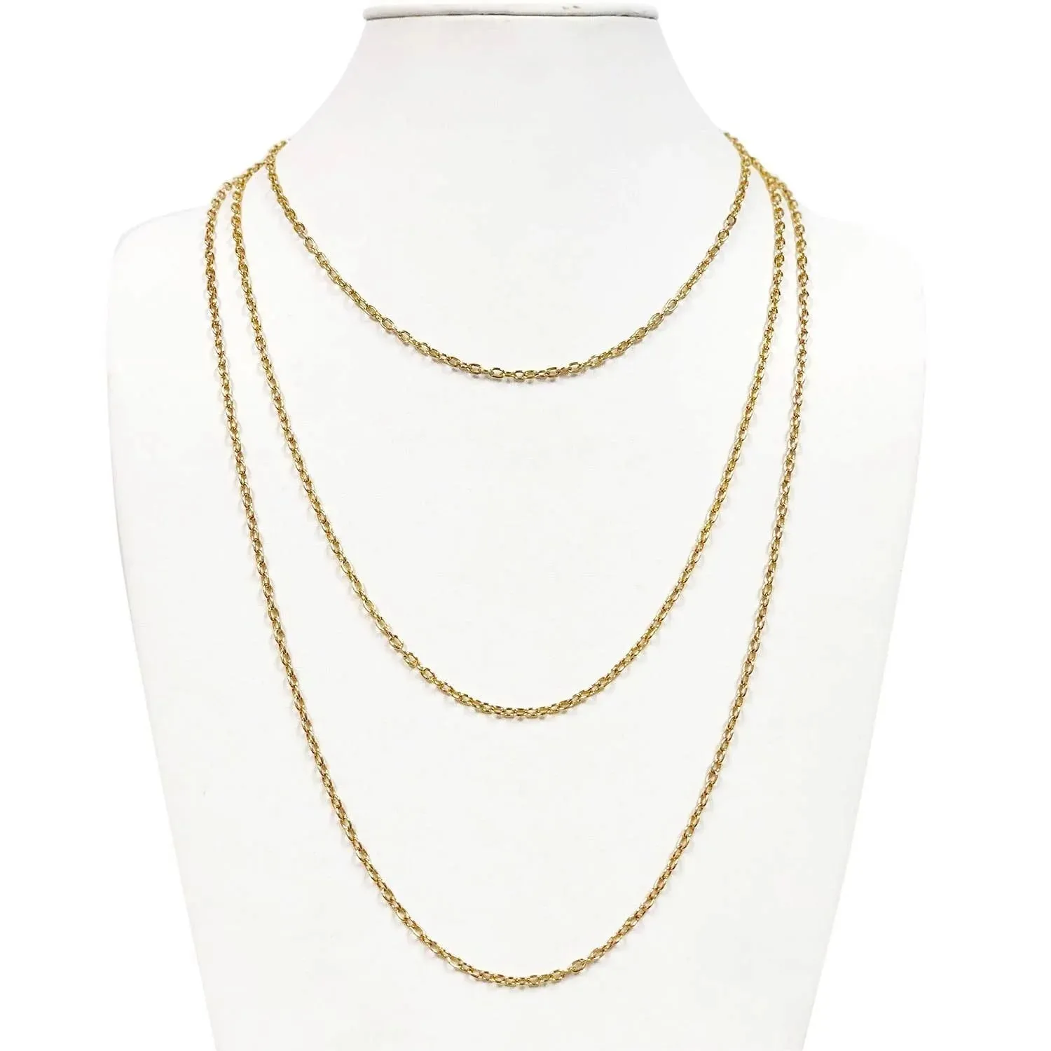 Charles Albert Gold Tone Cross Chain