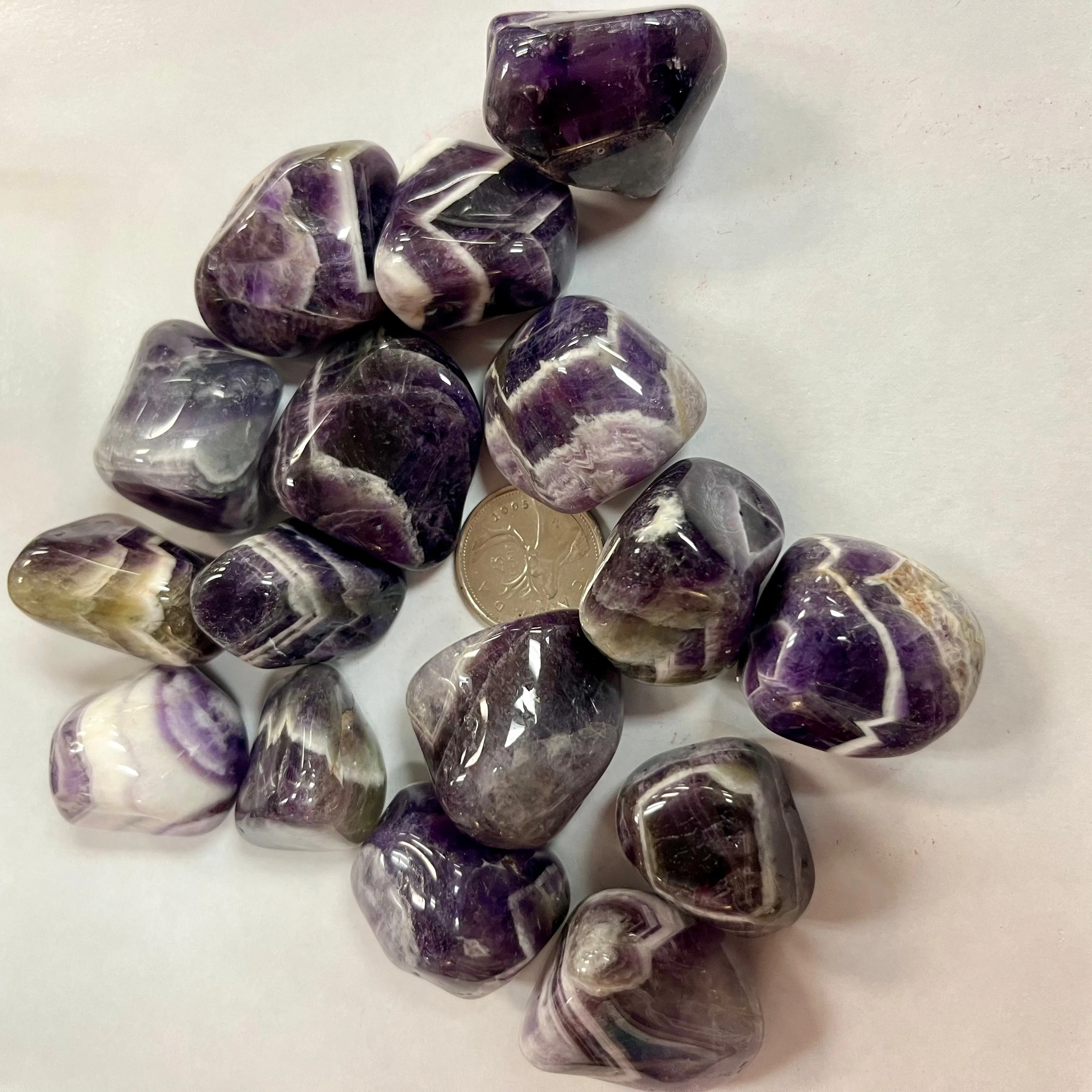 Chevron Amethyst (tumbled)