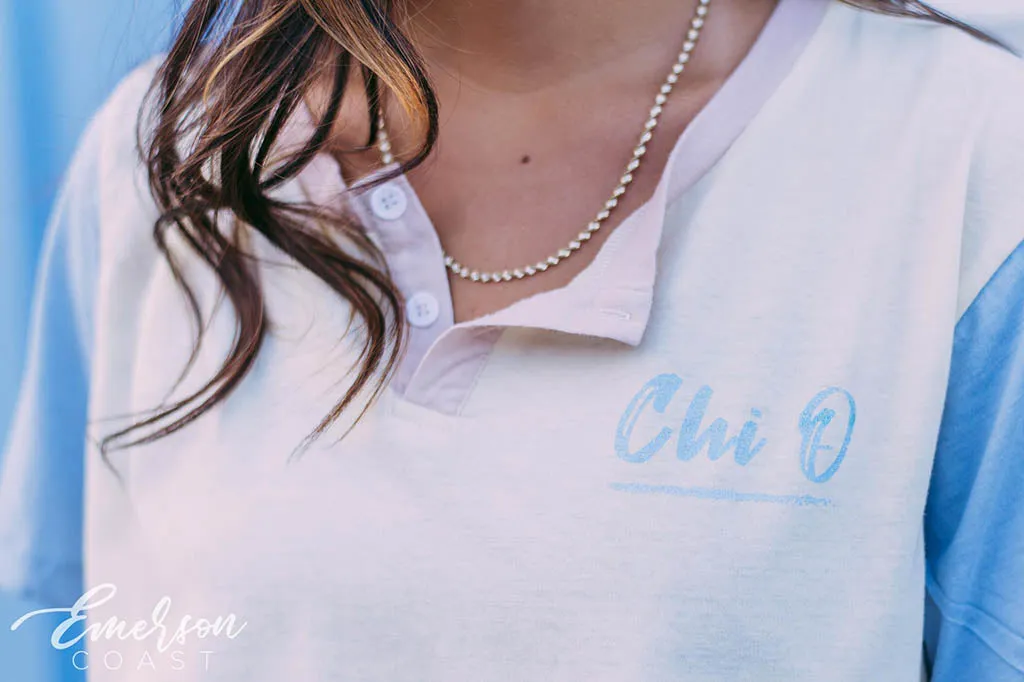 Chi Omega Classic Colorblock PR Henley