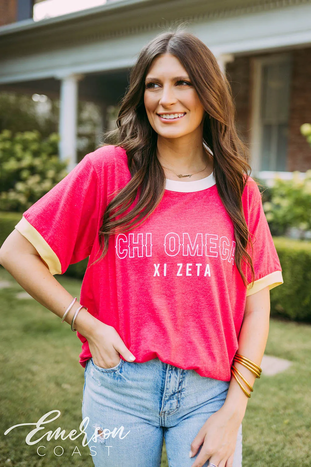 Chi Omega PR Simple Colorblock Ringer