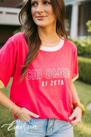 Chi Omega PR Simple Colorblock Ringer