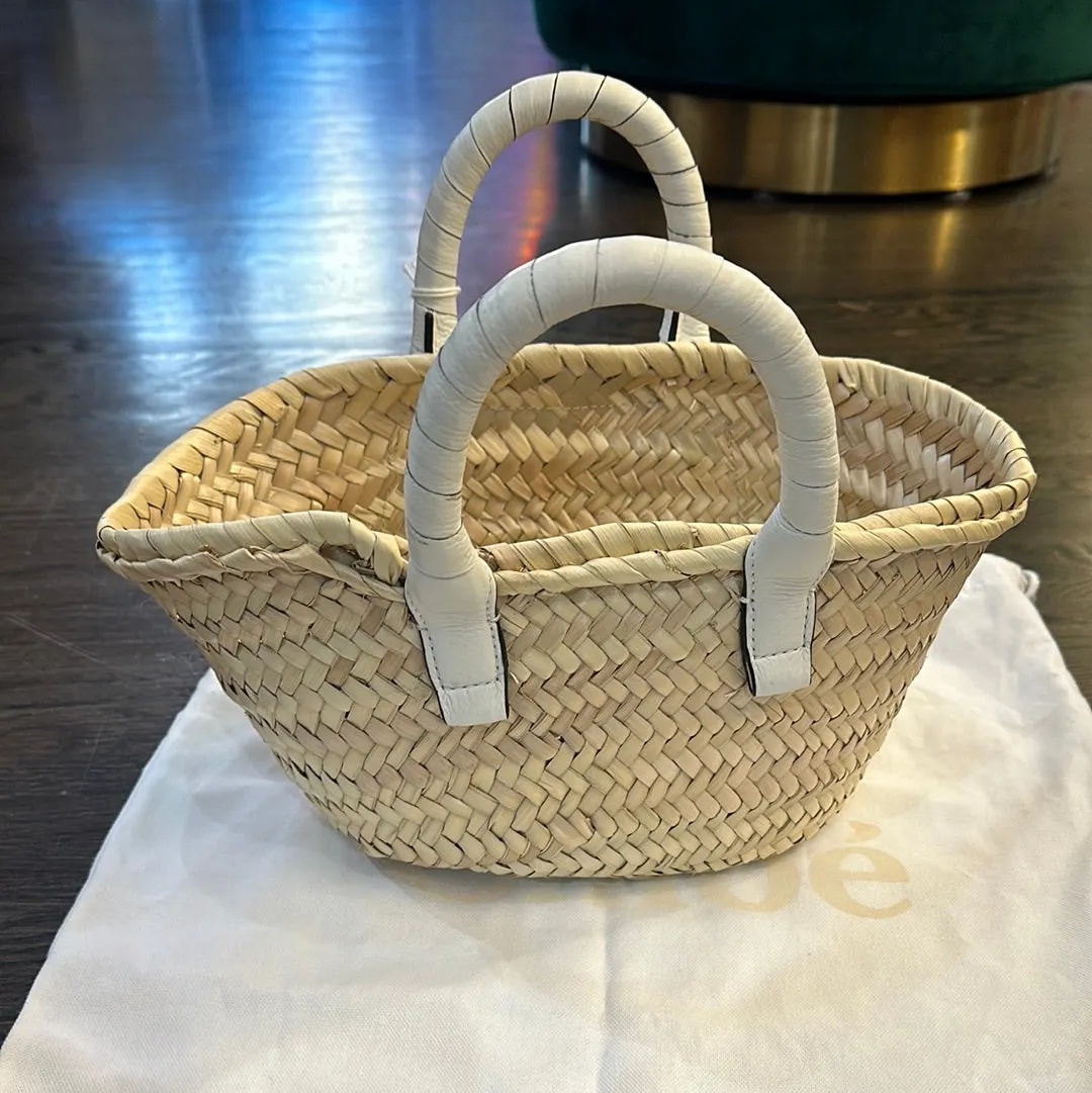 Chloe Mini Marcie Basket with White Leather