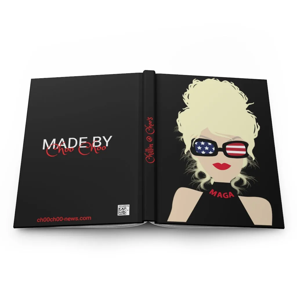 Choo Choo Logo Chillin @ Choo's Black Hardcover Journal Matte