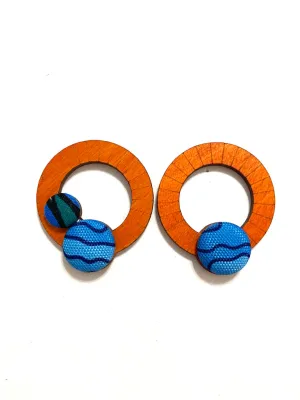 Ciclos Small Hoops- Orange- Sea Waves