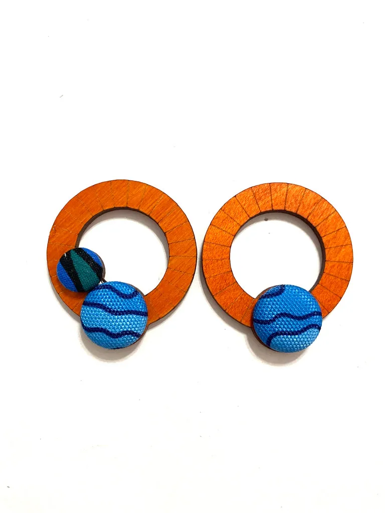 Ciclos Small Hoops- Orange- Sea Waves