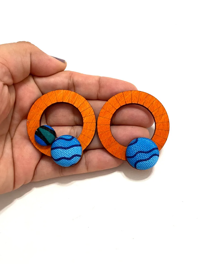 Ciclos Small Hoops- Orange- Sea Waves