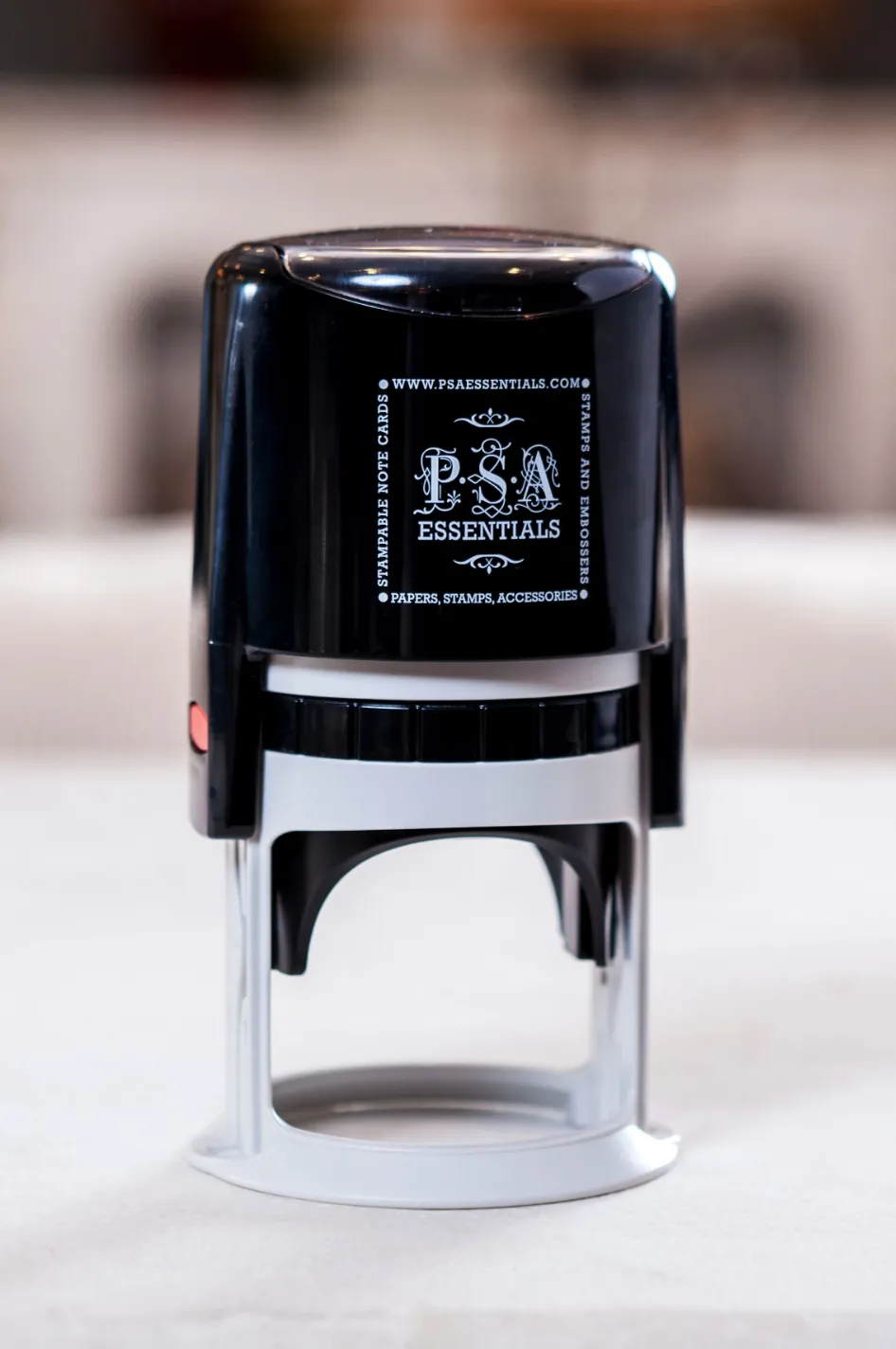 Cipher Deluxe Monogram Round Self-Inking Stamper or Embosser