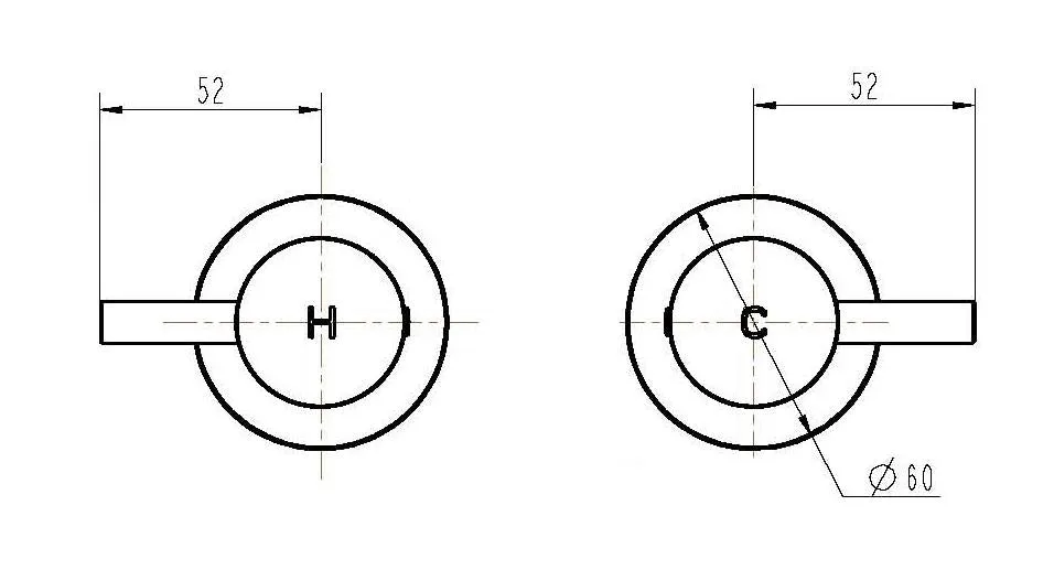 Circular Wall Tap Set - Brushed Nickel - TWIN15