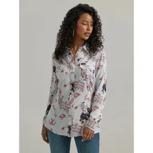 CL112344634 Wrangler Ladies  L/S Retro Print Snap