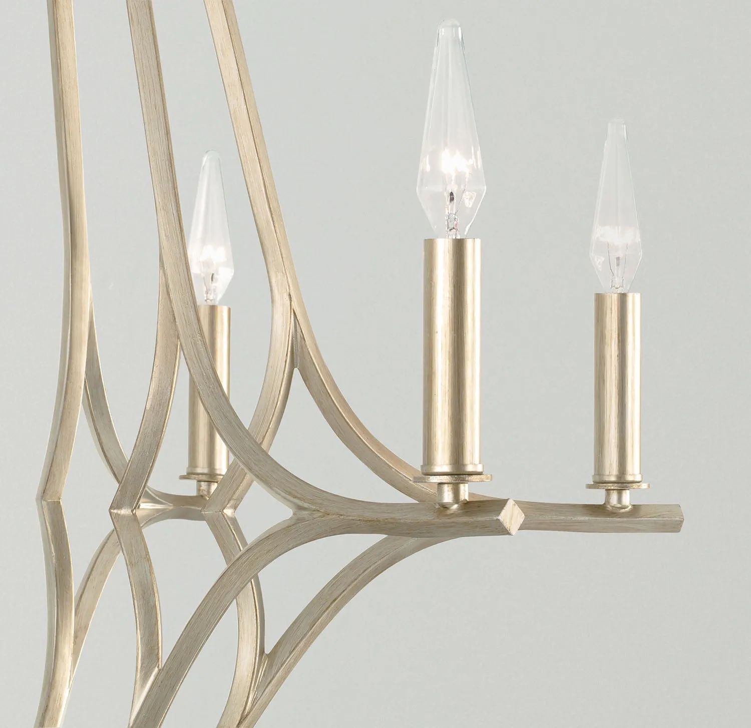 CLAIRE 6-LIGHT CHANDELIER, BRUSHED CHAMPAGNE