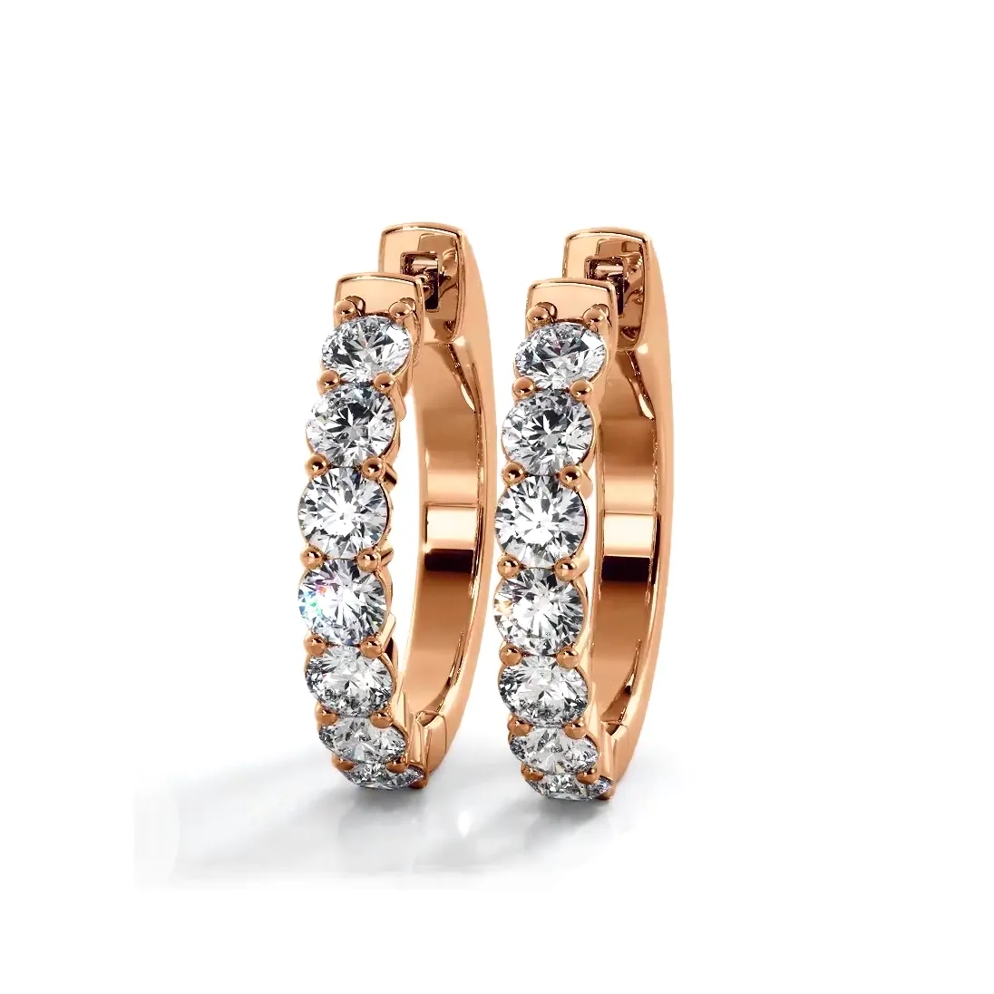 Classic 1.50 ctw. Round Diamond Hoop Earrings