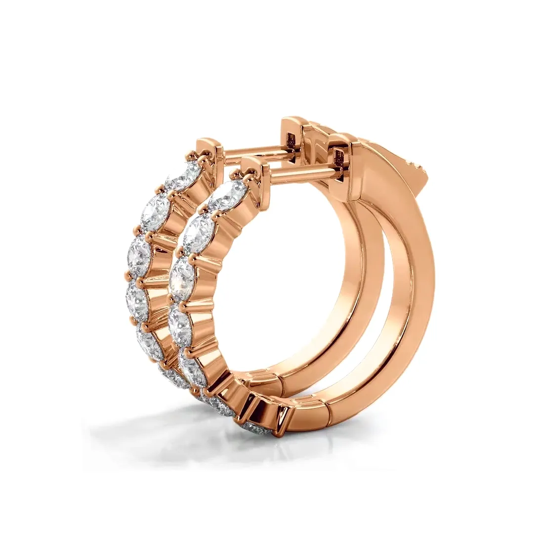 Classic 1.50 ctw. Round Diamond Hoop Earrings