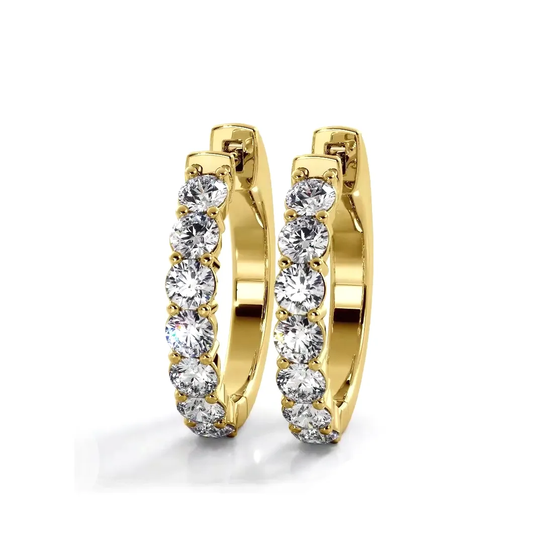 Classic 1.50 ctw. Round Diamond Hoop Earrings