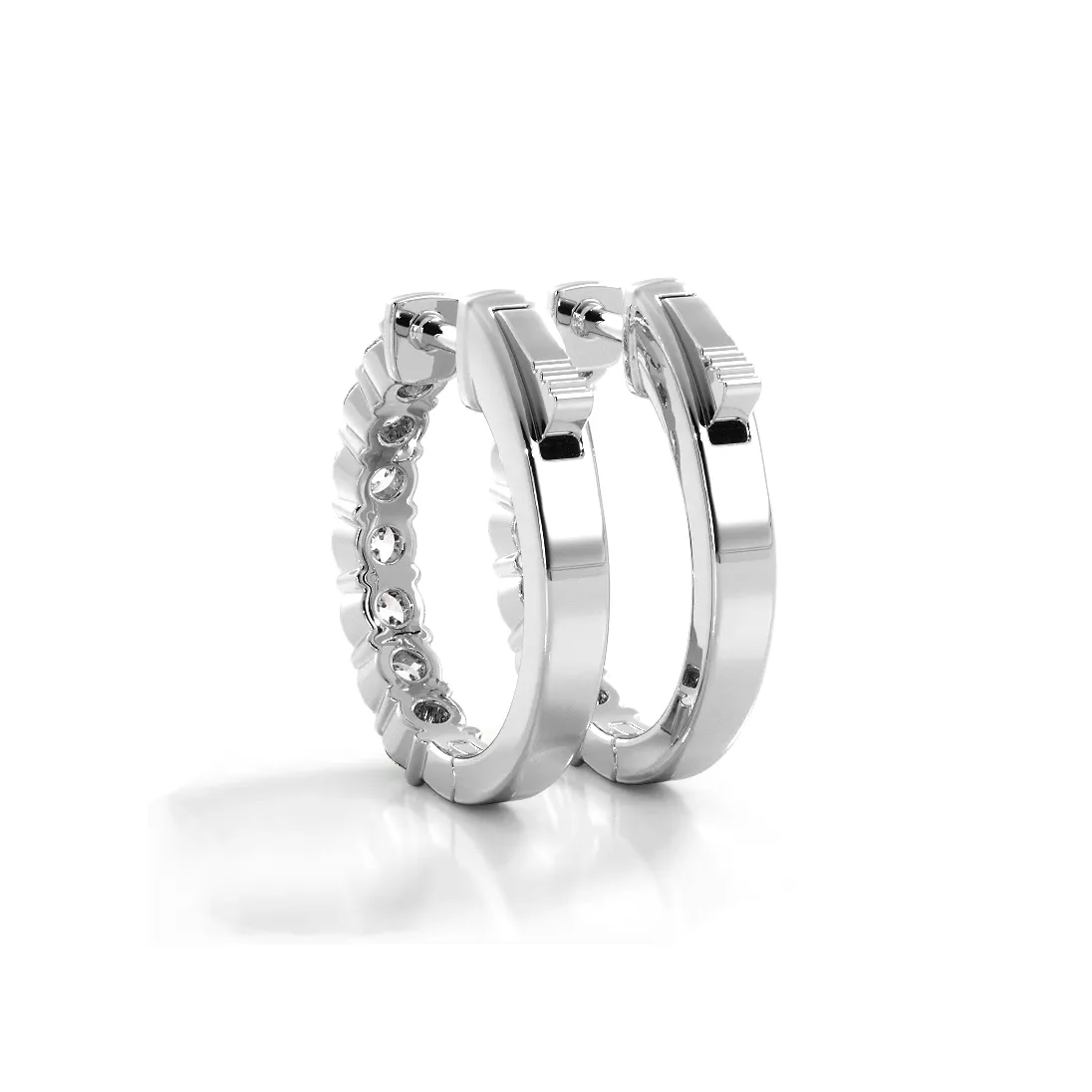 Classic 1.50 ctw. Round Diamond Hoop Earrings