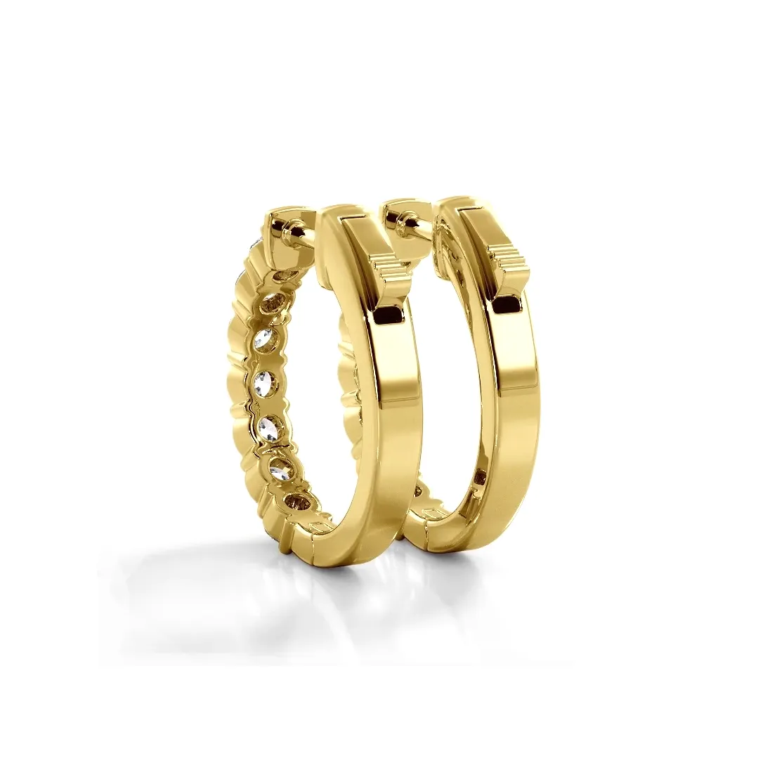 Classic 1.50 ctw. Round Diamond Hoop Earrings