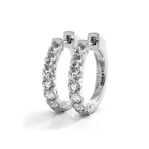 Classic 1.50 ctw. Round Diamond Hoop Earrings