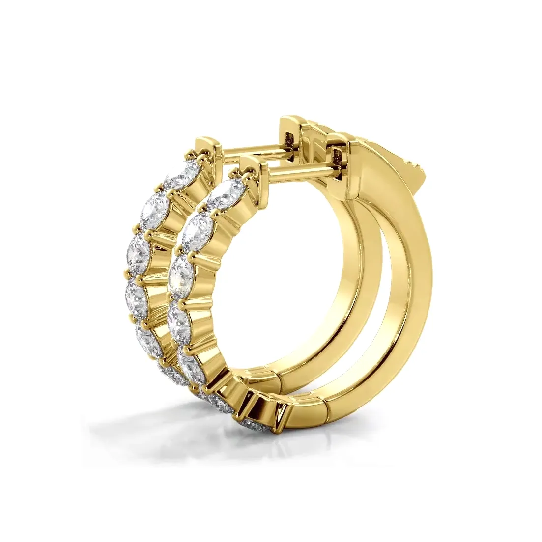 Classic 1.50 ctw. Round Diamond Hoop Earrings