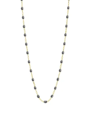 classic gigi yellow gold necklace - grey