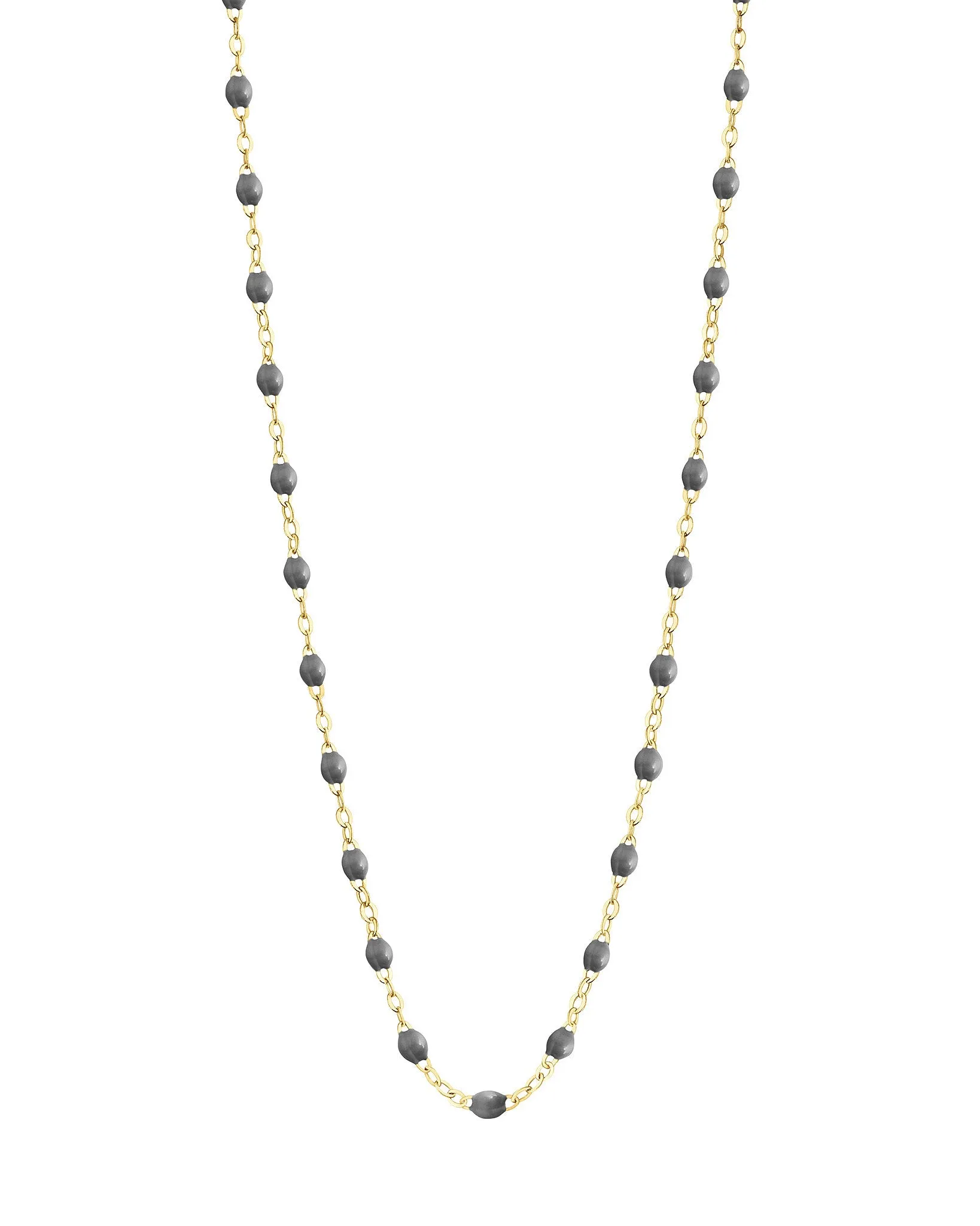 classic gigi yellow gold necklace - grey