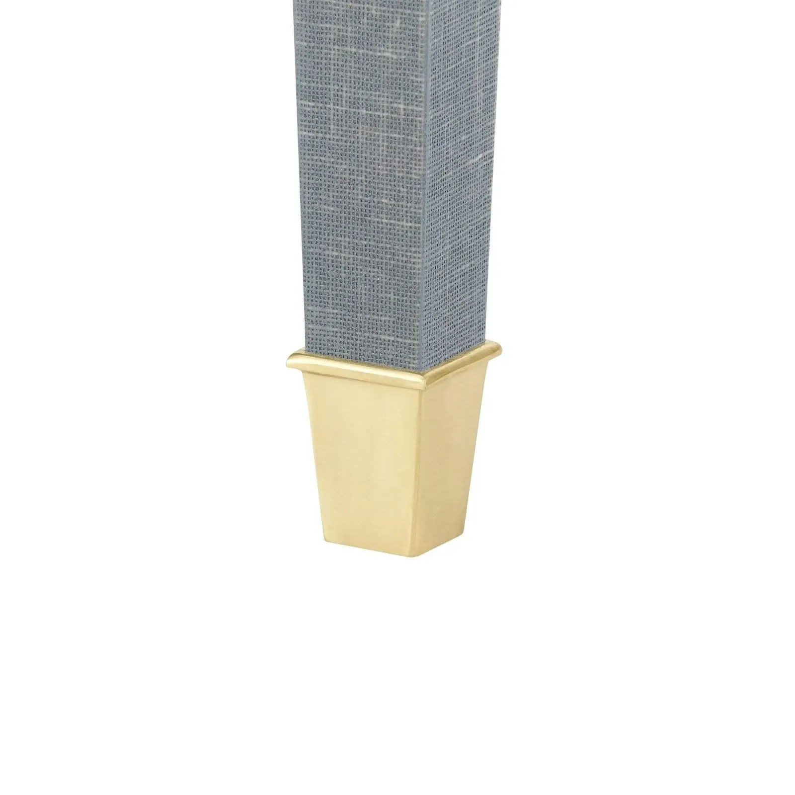 Claudette 1-Drawer Side Table / Washed Winter Gray, Brass