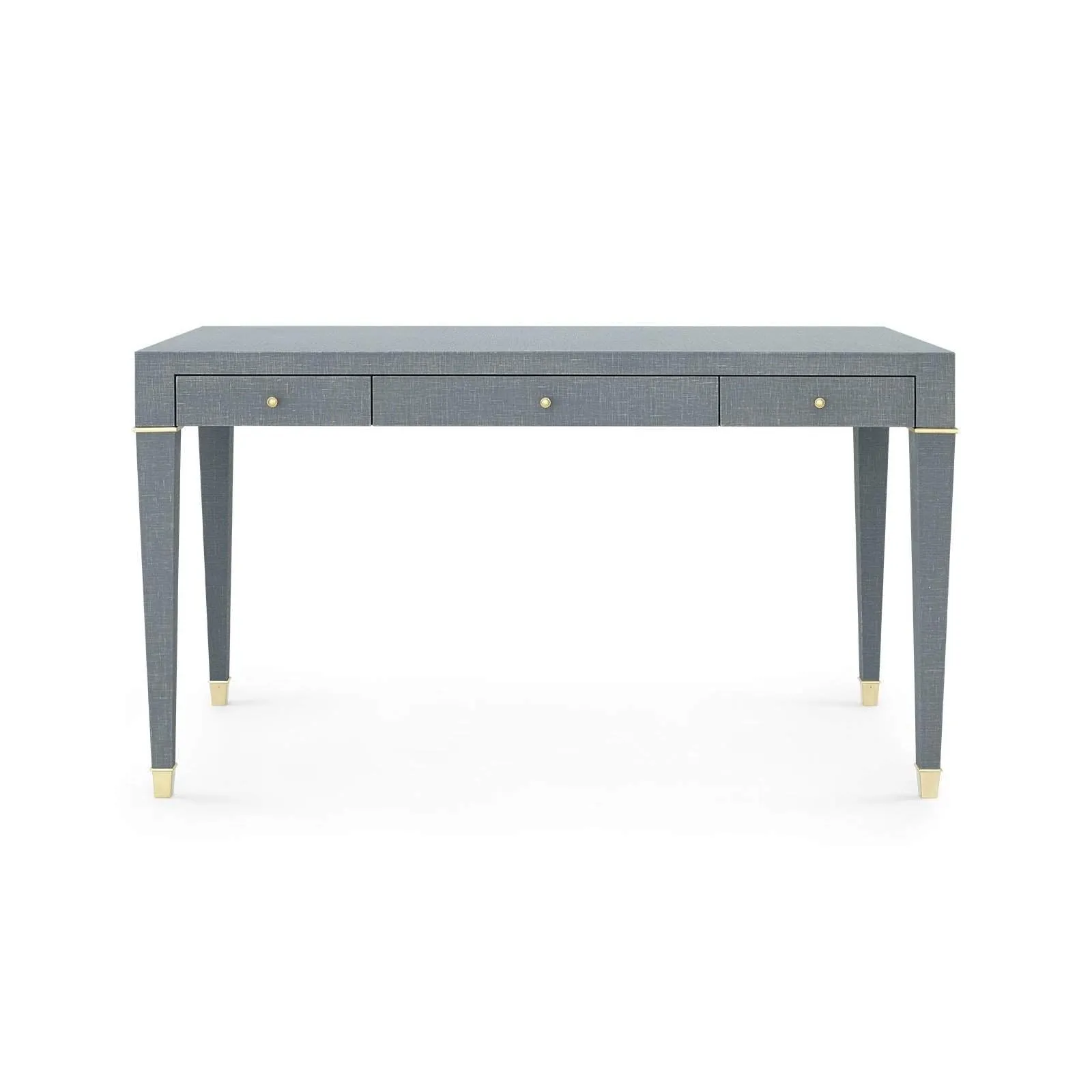 Claudette Desk / Washed Winter Gray, Brass