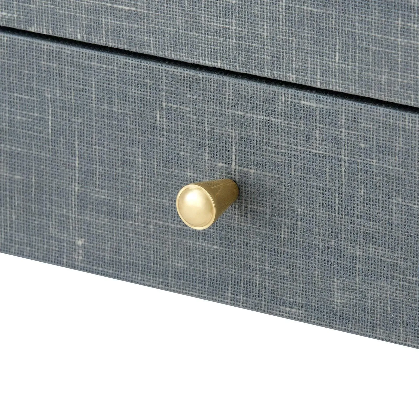 Claudette Desk / Washed Winter Gray, Brass