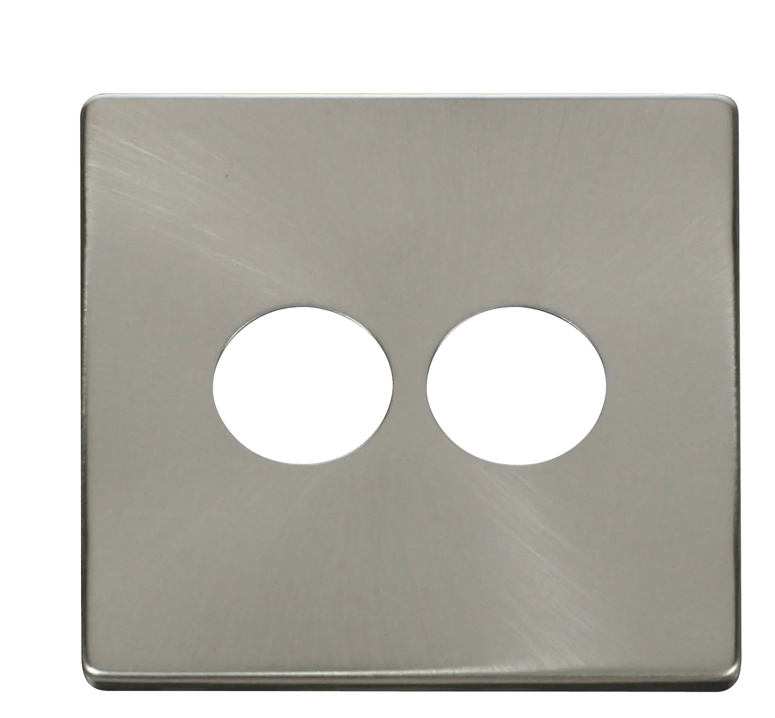 Click Definity SCP222BS 2 Gang Toggle Switch Cover Plate - Brushed Stainless