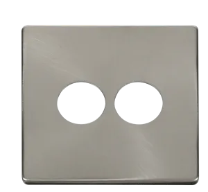 Click Definity SCP222BS 2 Gang Toggle Switch Cover Plate - Brushed Stainless