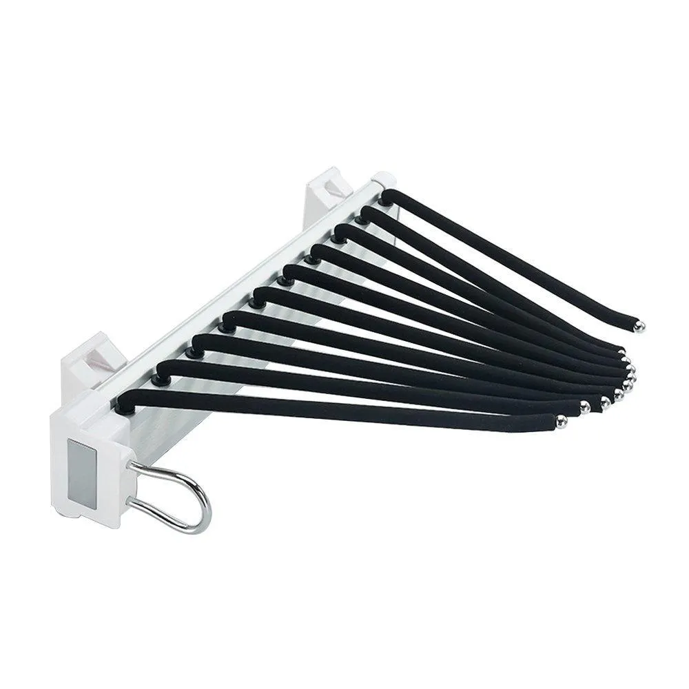 Closet Swing Arm Pants Hanger Bar Clothes Organizers for Space Saving and Storage,18" x 13-1/2", Install on both side, Black
