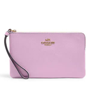 COACH CORNER ZIP WRISTLET-VIOLET