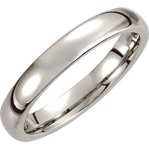 Cobalt 4 mm Slightly Domed Band Size 11.5