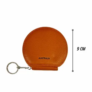 Coin Purse Round Dark Brown