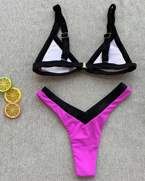 ColorBlock Bikini Sets