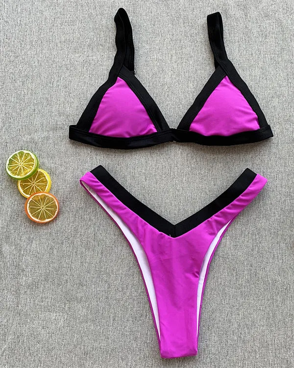 ColorBlock Bikini Sets