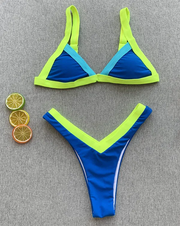 ColorBlock Bikini Sets