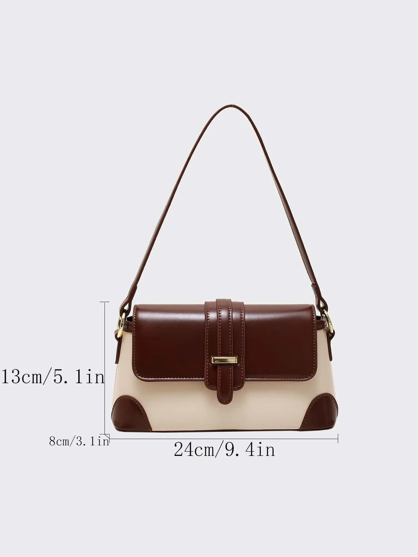 Colorblock Flap Square Bag (with minimal flaws)