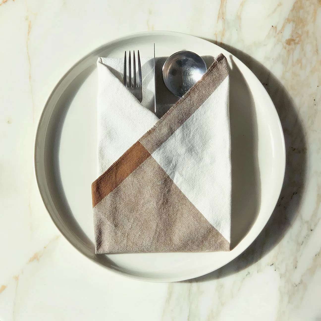 Colorblock Napkins - Set of 4, Kora/Earth