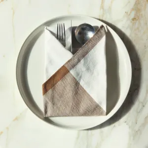 Colorblock Napkins - Set of 4, Kora/Earth