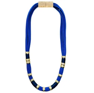 Colorblock Necklace Blue Nude