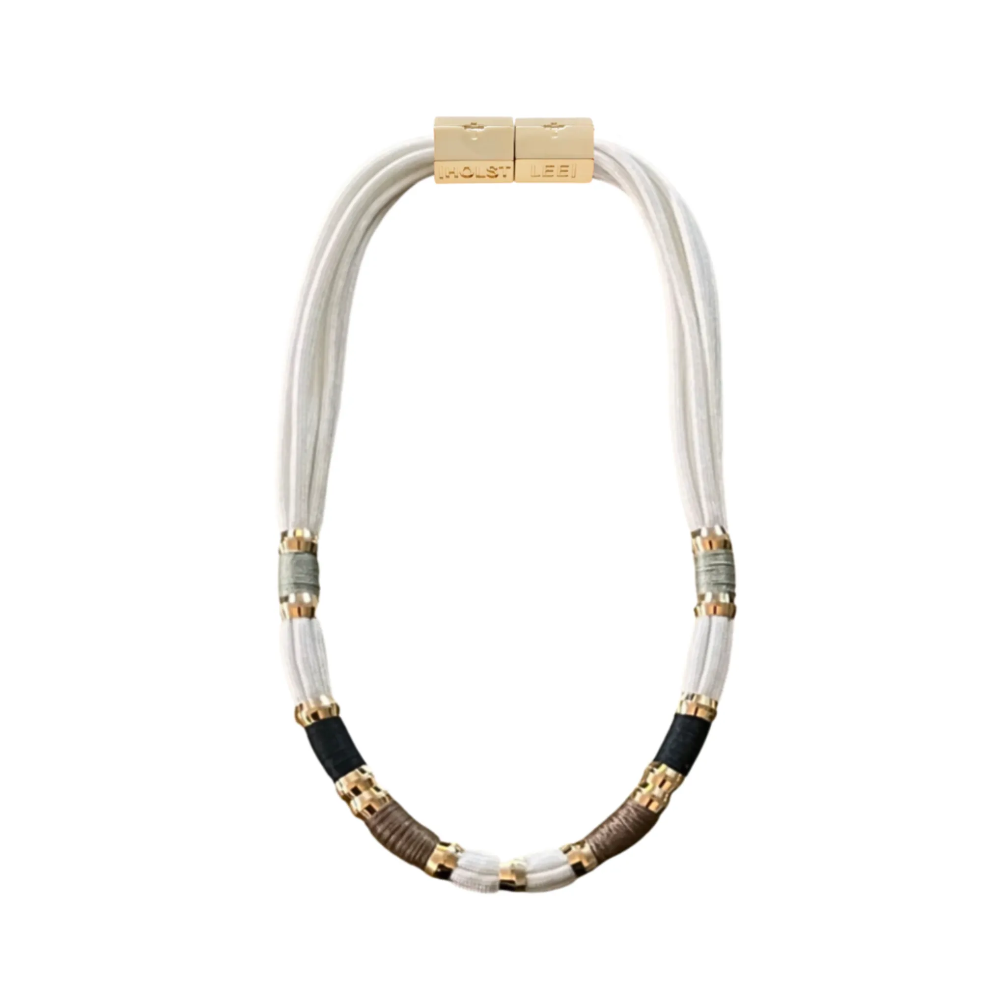 Colorblock Necklace- Dark and Stormy