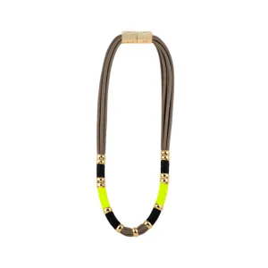 Colorblock Necklace- Neon Vibes