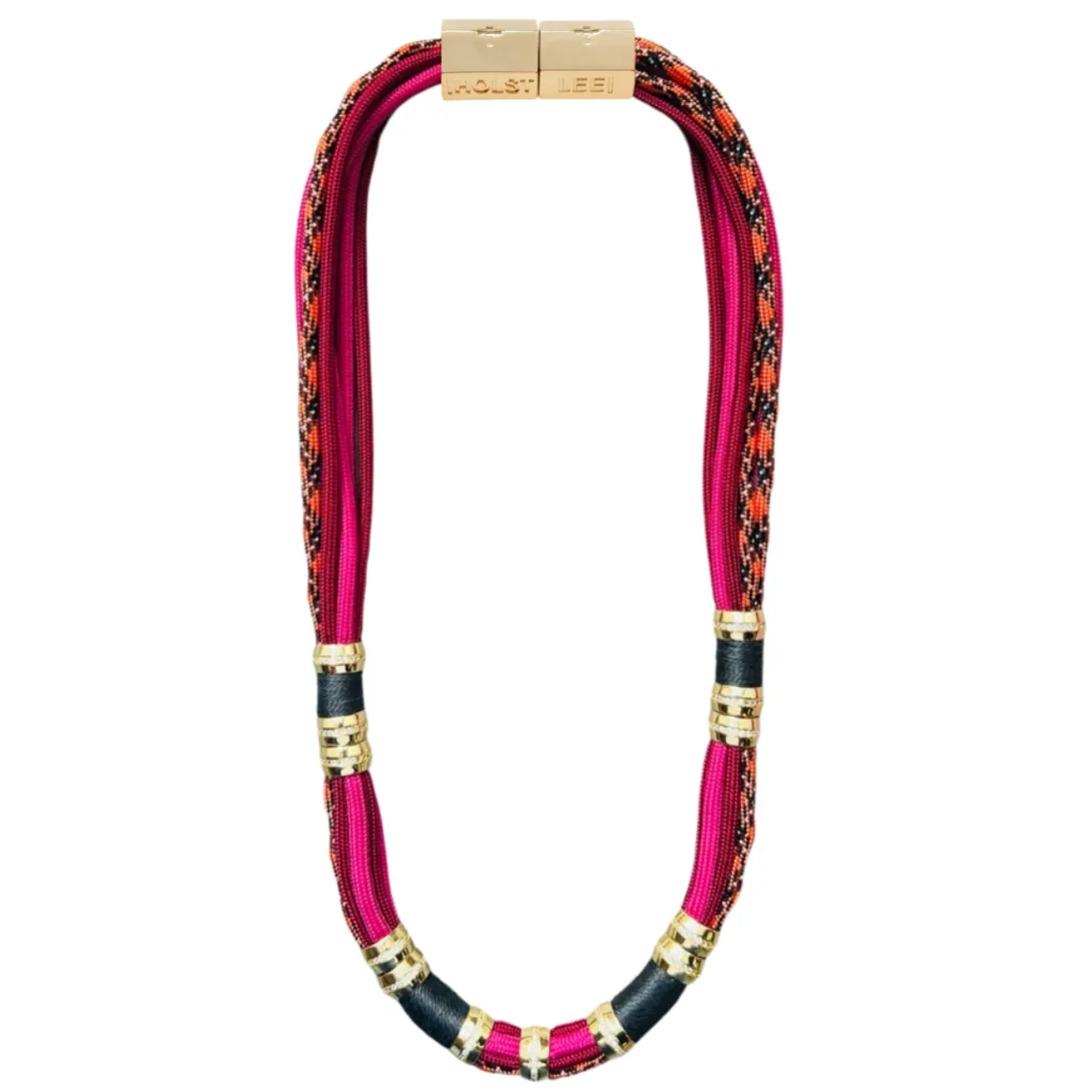Colorblock Necklace Poppies