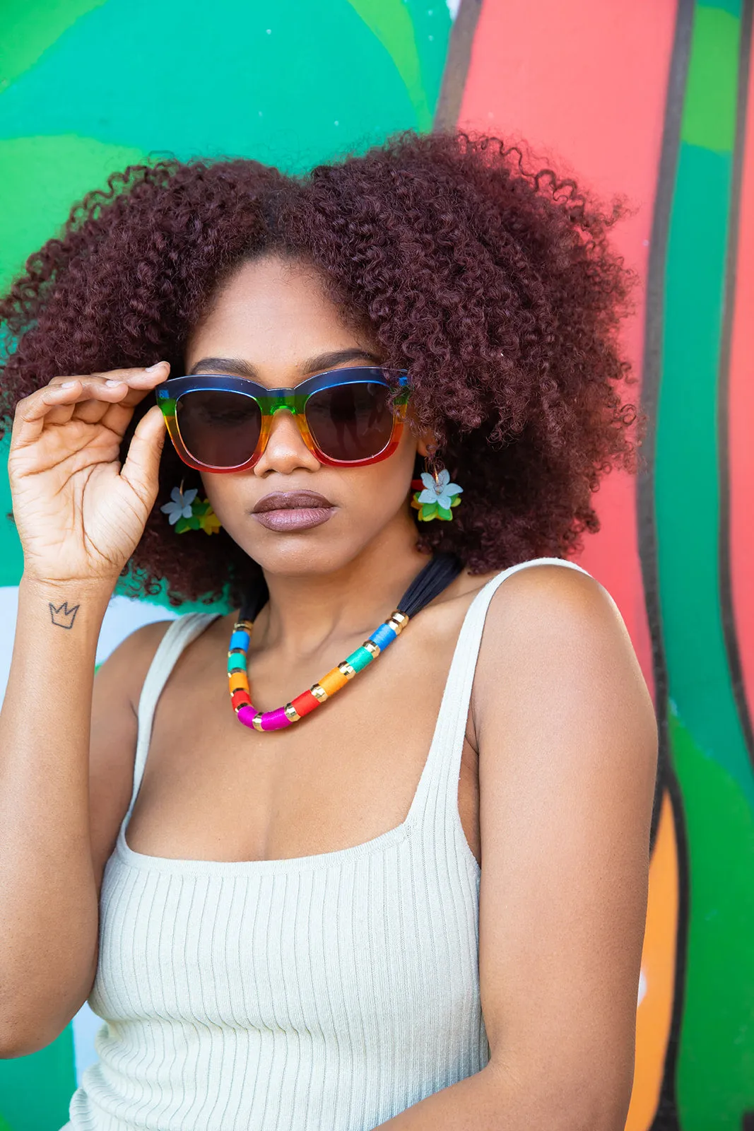 Colorblock Necklace Rainbow Connection