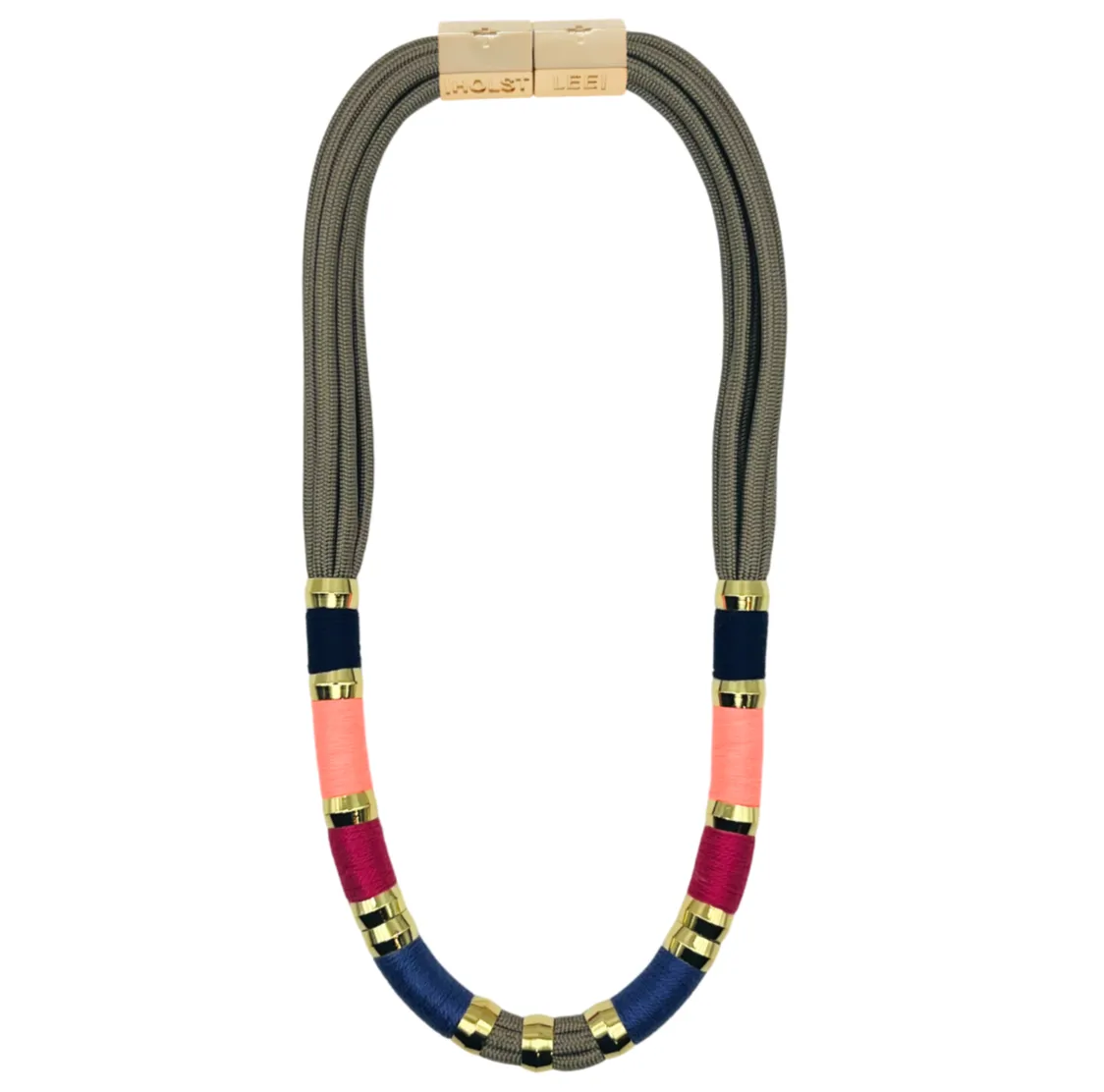 Colorblock Necklace Sangria