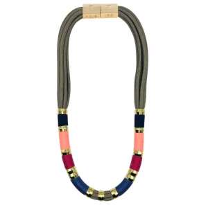 Colorblock Necklace Sangria