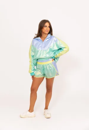 Colorblock Retro Wind Breaker Jacket