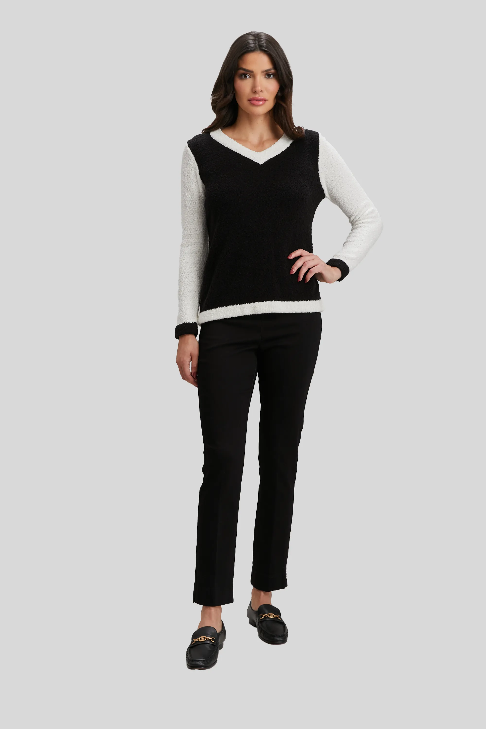 Colorblock V-neck - FINAL SALE