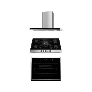 COMBO C PREMIUM - DRIJA - 76CM / 30” – ACERO/VIDRIO(Estufa, Horno y Extractor).